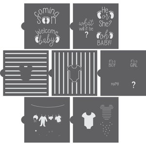 Gender Reveal Cookie Stencil Set by Confection Couture