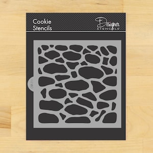 Cobblestone Cookie Stencil | Stone Cookie Stencil |  Designer Stencils