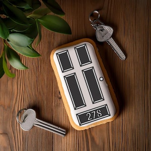 Haustür Cookie Schablone | Personalisierte Tür Cookie Schablone | Haus Cookie Schablone | Kunsthandwerk Schablone | Konfekt Couture |