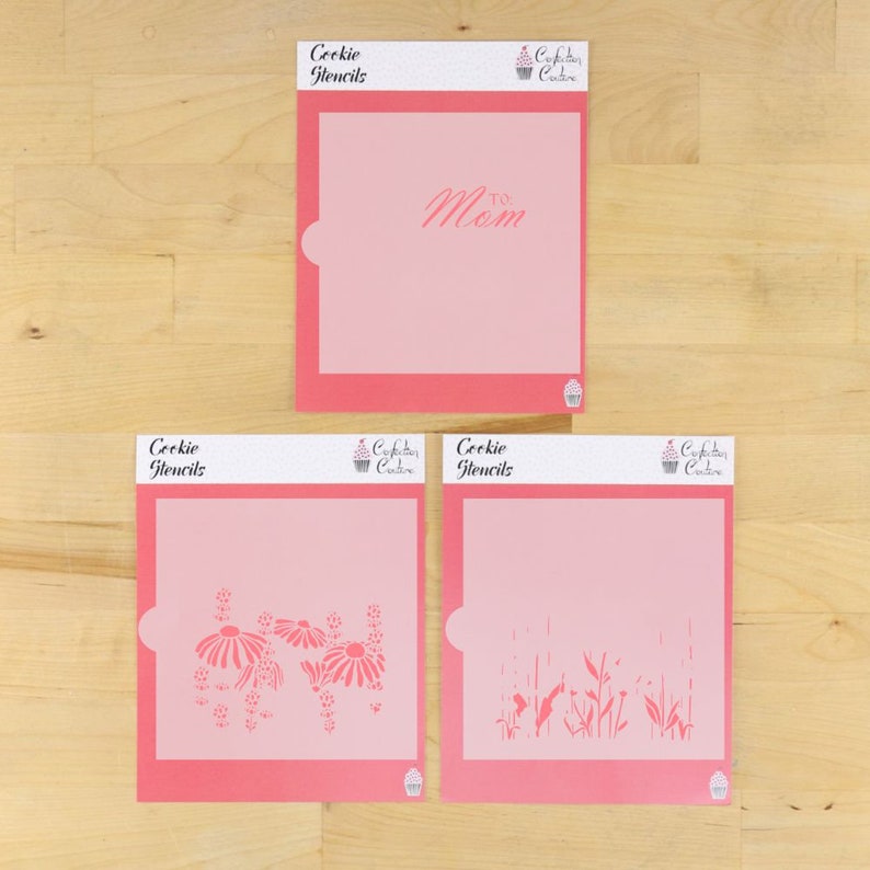 Echinacea and Spicata Cookie Stencil by Confection Couture