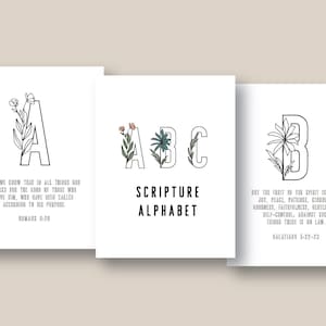 ABC Bible Verse Coloring Pages, Homeschool Printables, Scripture Alphabet, Christian Coloring Page, Children&#39;s Printables