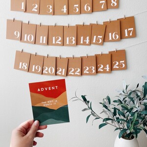 Advent Card Calender Hanging Card Count Down to Christmas Etsy