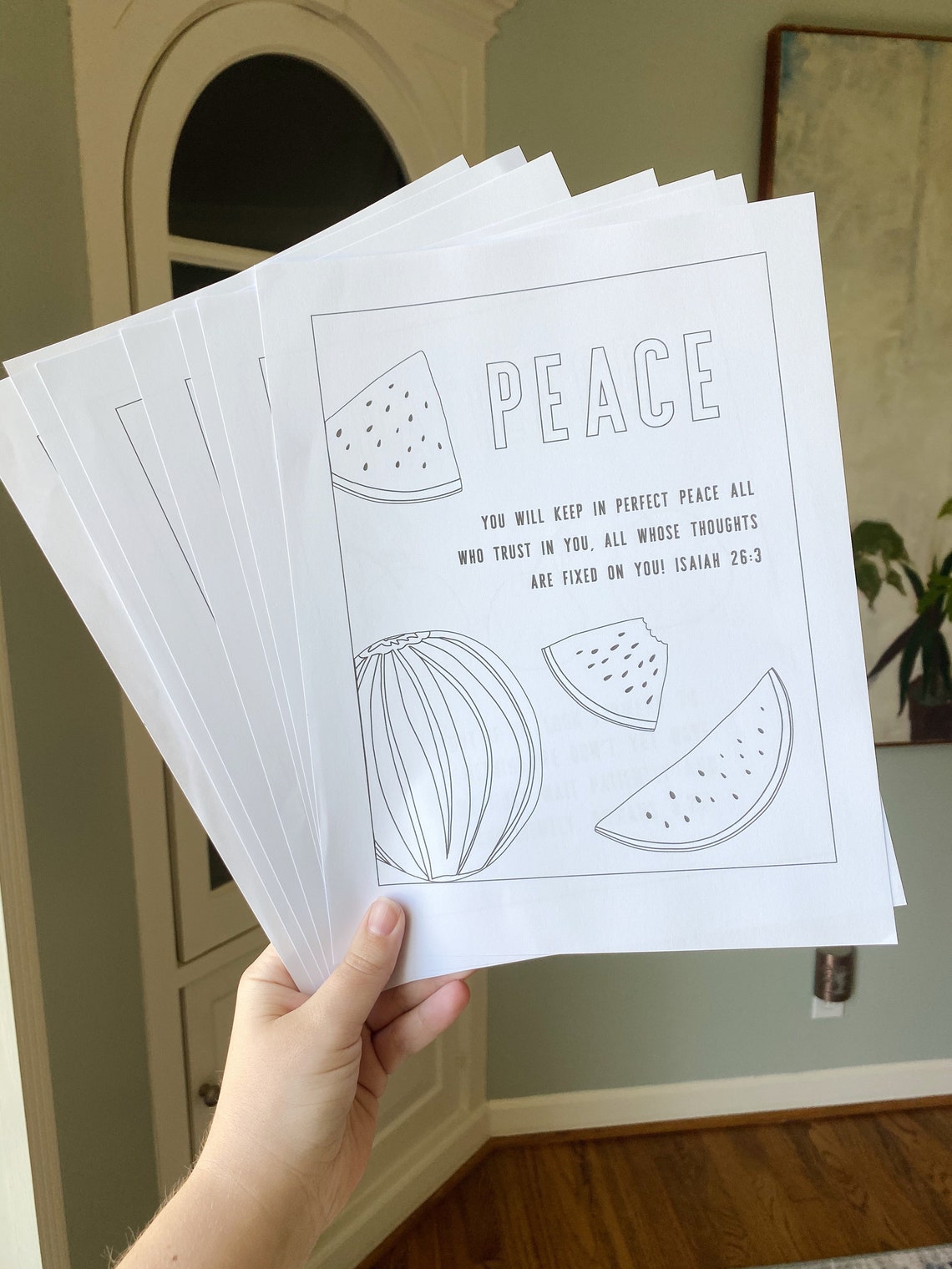Fruit of the Spirit Coloring Pages Christian Kids Activity - Etsy