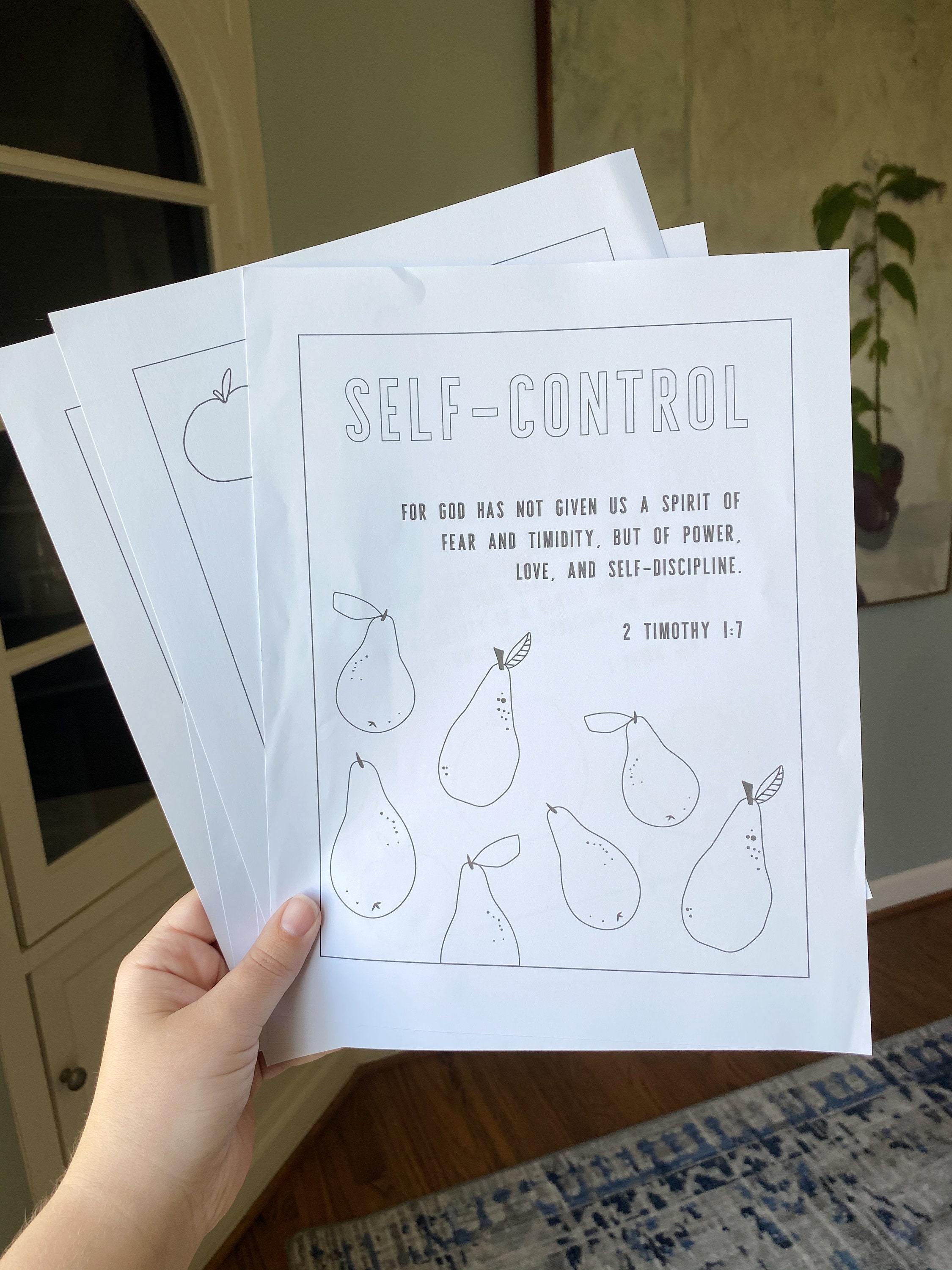 Fruit of the Spirit Coloring Pages Christian Kids Activity | Etsy