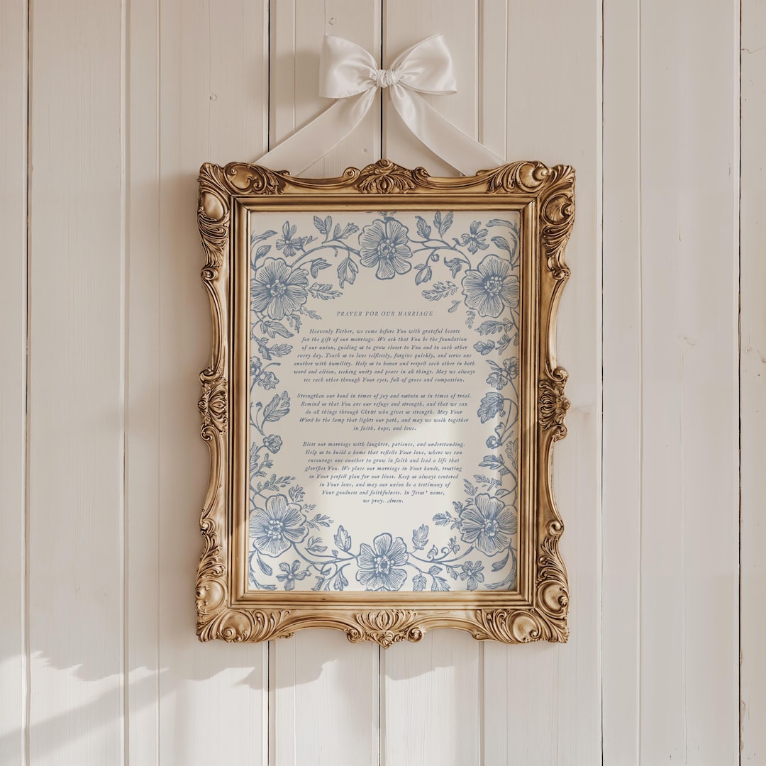 Gift for Newlyweds, Prayer for Marriage, Christian Wedding Gift, Gift for Spouse, Wedding Gift, First Anniversary Gift, Paper Anniversary