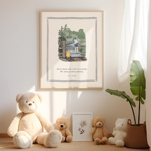 Classic Winnie the Pooh Nursery, Christopher Robin and Pooh Bear, Pooh Bear Baby Shower, Original Pooh Bear, Classic Nursery Ideas