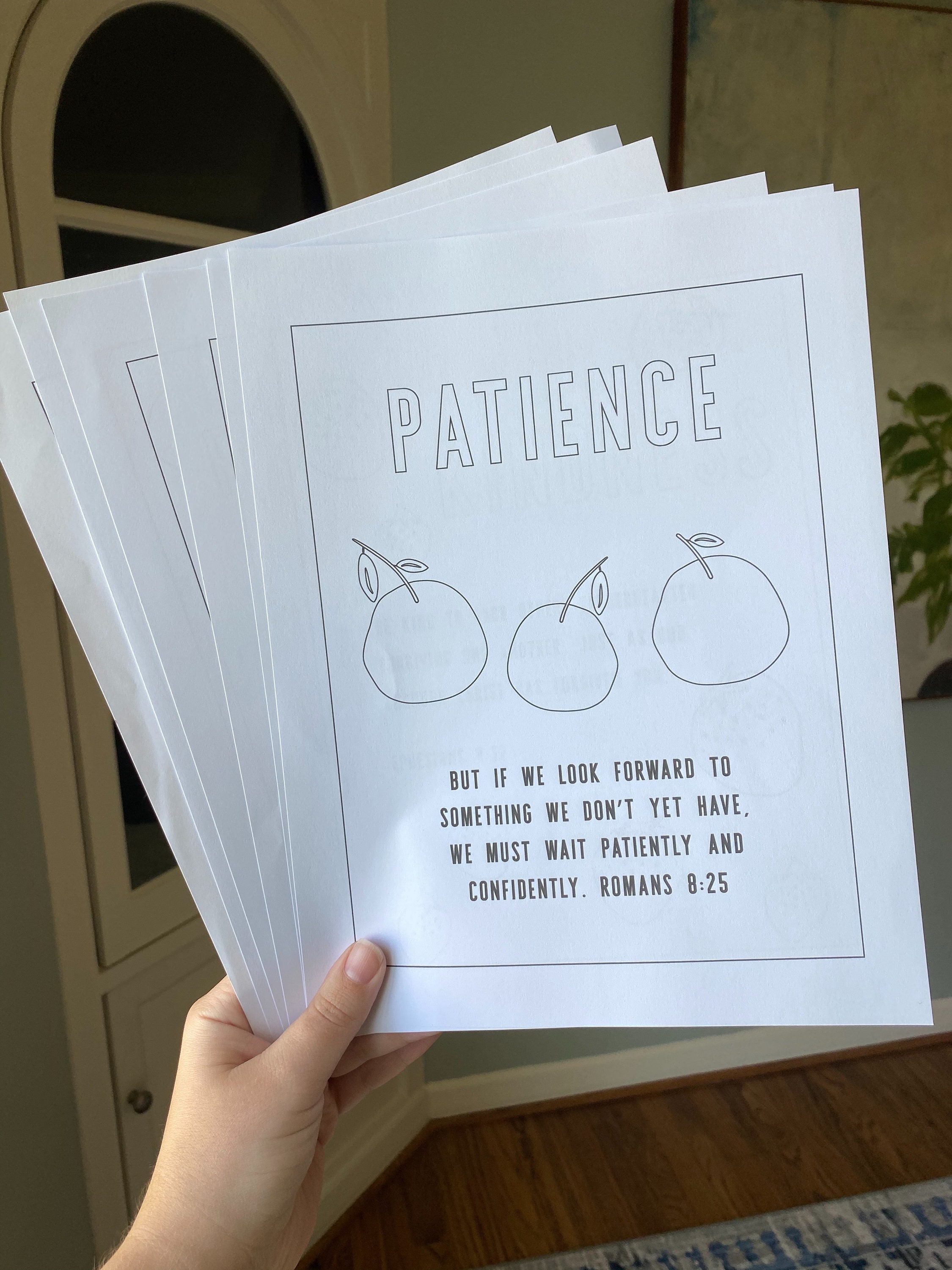 Fruit of the Spirit Coloring Pages Christian Kids Activity | Etsy