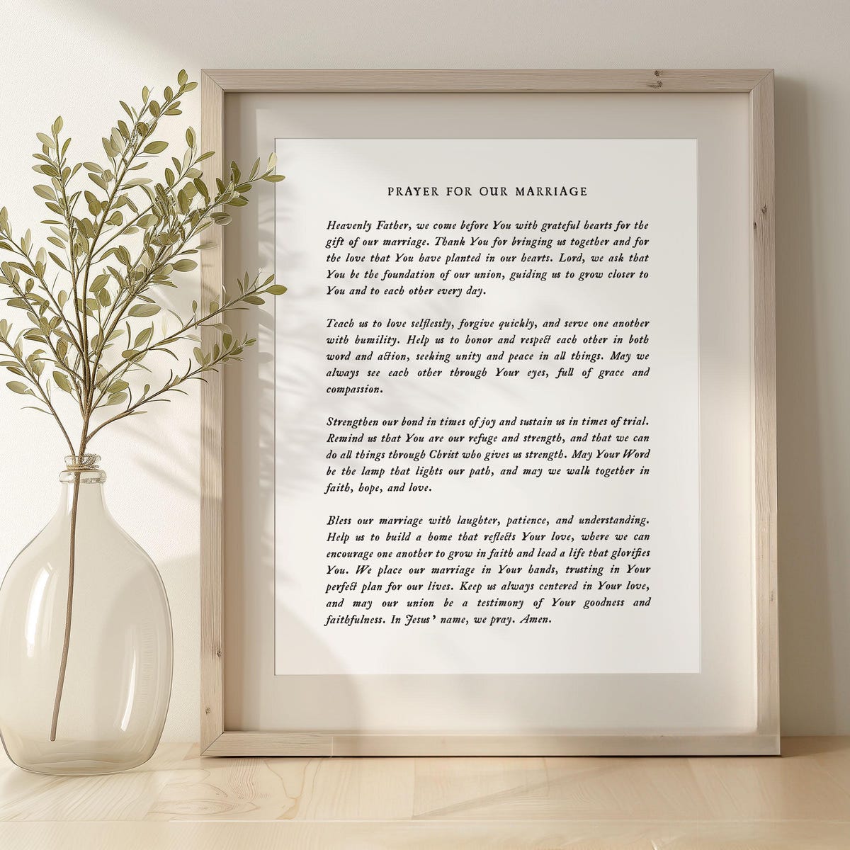 Gift for Newlyweds, Prayer for Our Marriage, Christian Wedding Gift, Gift for Spouse, Wedding Gift - Etsy