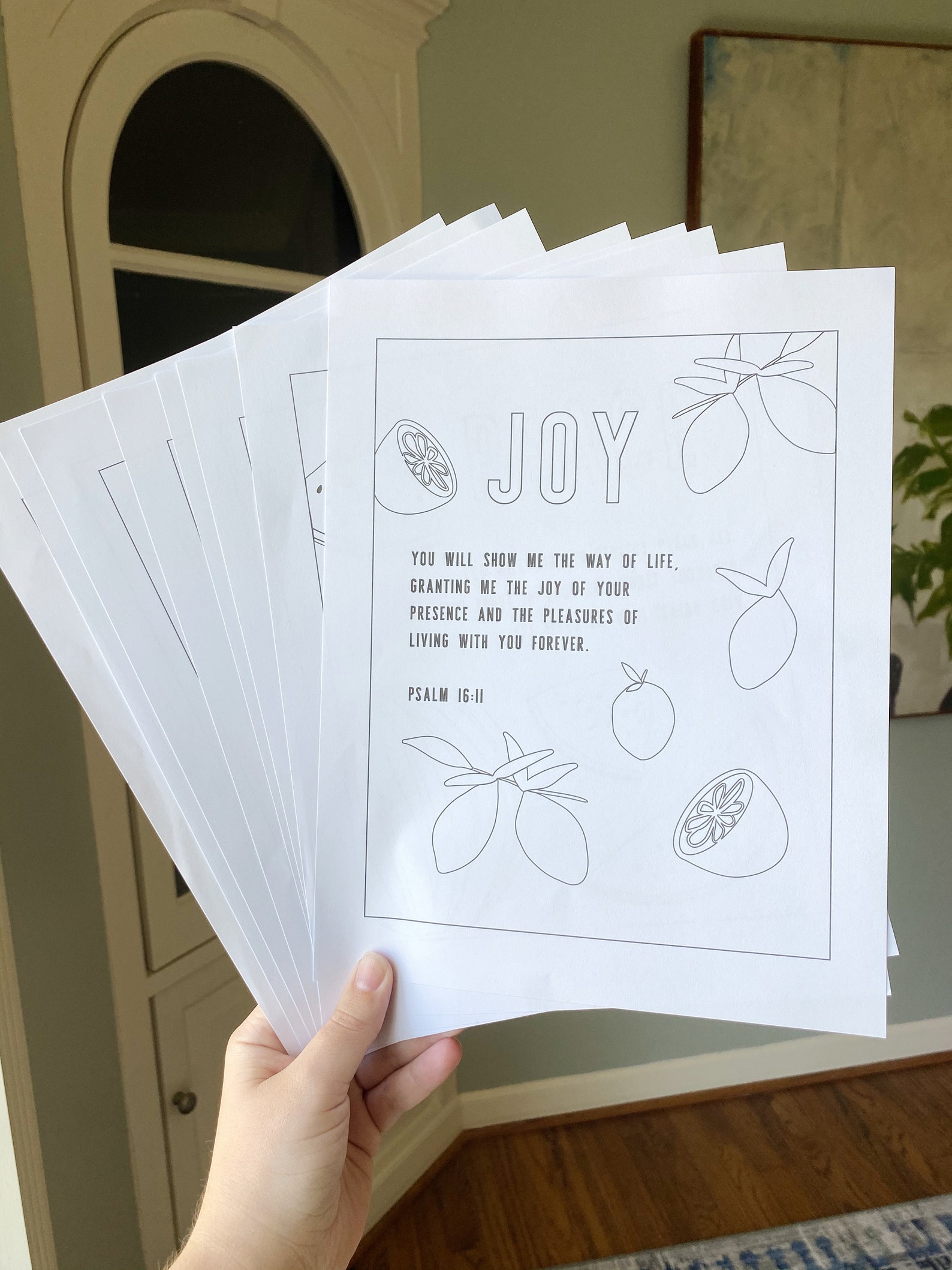 Fruit of the Spirit Coloring Pages Christian Kids Activity | Etsy