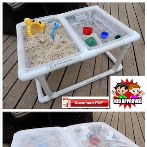 Sand Table plan/water table plan/sensory table plan/play station plan/outdoor tote plan/table top tote plan/pvc tote plan/outdoor game plan