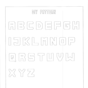 Padrões de letras de BLOCO (fonte) de 8" de altura para arte em cordas. A-Z/plano de arte em cordas/arte pdf/arte em letras pdf/arte infantil pdf/arquivo pdf/plano pdf/alfabeto pdf
