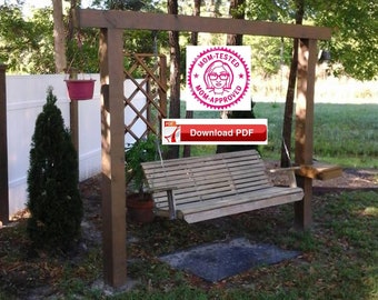 Swing plan/diy swing Plan/Patio Swing Plan/Porch Swing Plan/Backyard Swing Plan/Arbor Swing plan/wood swing plan/wood porch swing plan/pdf