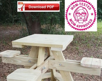 4 seat table plan/high top table plan/tall picnic tabel plan/bar table plan/wood picnic table plan/picnic table plan/table pdf plan/wood pdf