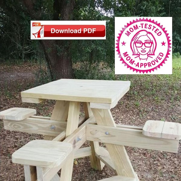 4 seat table plan/high top table plan/tall picnic tabel plan/bar table plan/wood picnic table plan/picnic table plan/table pdf plan/wood pdf