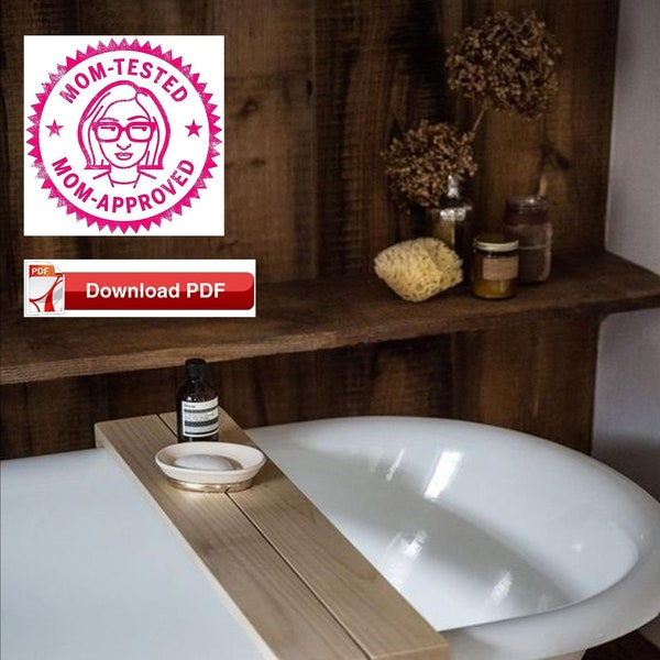 Bath Tray Plan/Bath Caddy Plan/Bathtub Caddy Plan/Wood Tray Plan/tub caddy plan/tub tray plan/wood plan/wood pattern/soap shelf plan/pdf