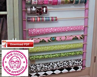 Craft room organizer plan/ribbon holder plan/wrapping paper holder plan/crafting organizer plan/crafting rack plan/craft organizer plan/pdf