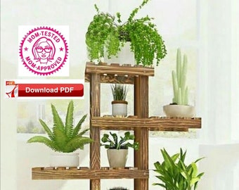 Tall Plant Stand plan/wood plant stand plan/plant stand plan/flower stand plan/flower holder plan/plant holder plan/pdf pattern/wood project