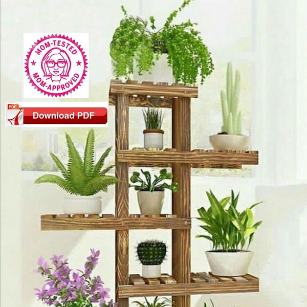 Tall Plant Stand plan/wood plant stand plan/plant stand plan/flower stand plan/flower holder plan/plant holder plan/pdf pattern/wood project