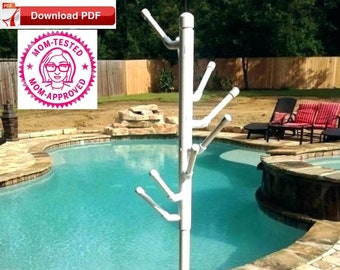 Pool Towel Rack Etsy