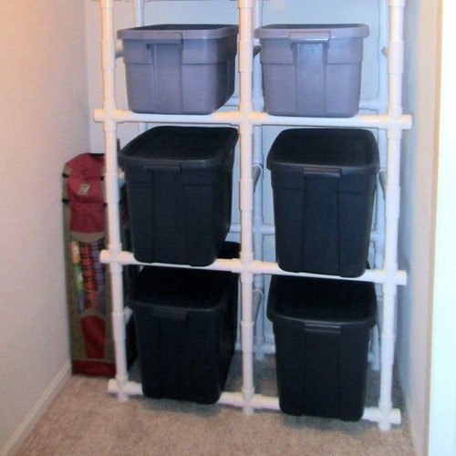 Space Saver Plan/dorm Storage Plan/pvc Pipe Closet Organizer Etsy