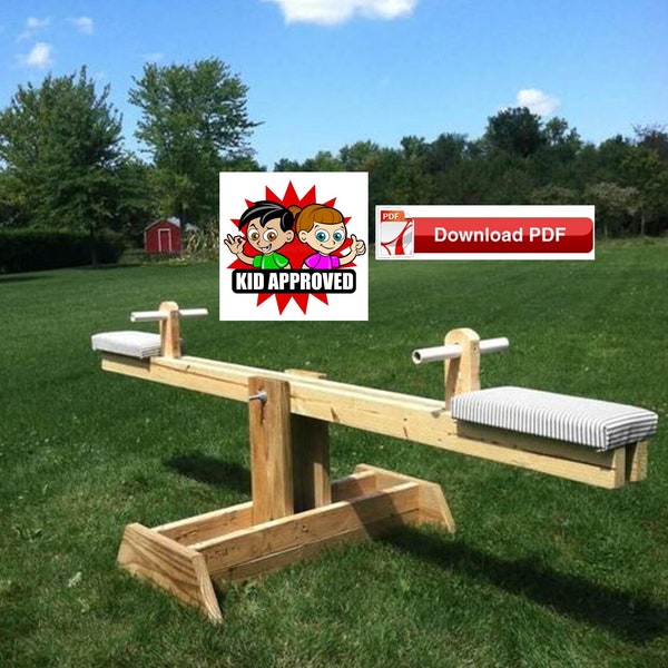 Playground equipment plan/seesaw plan/teeter totter plan/outdoor playing plan/kids playground plan/playground idea plan/wood playground plan