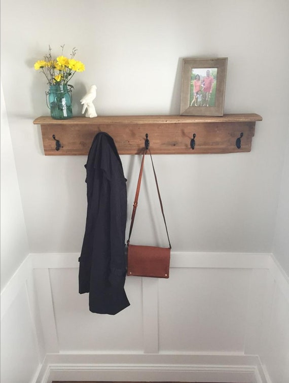 Gracie Oaks Solid Wood 5 - Hook Wall Mounted Coat Rack | Wayfair