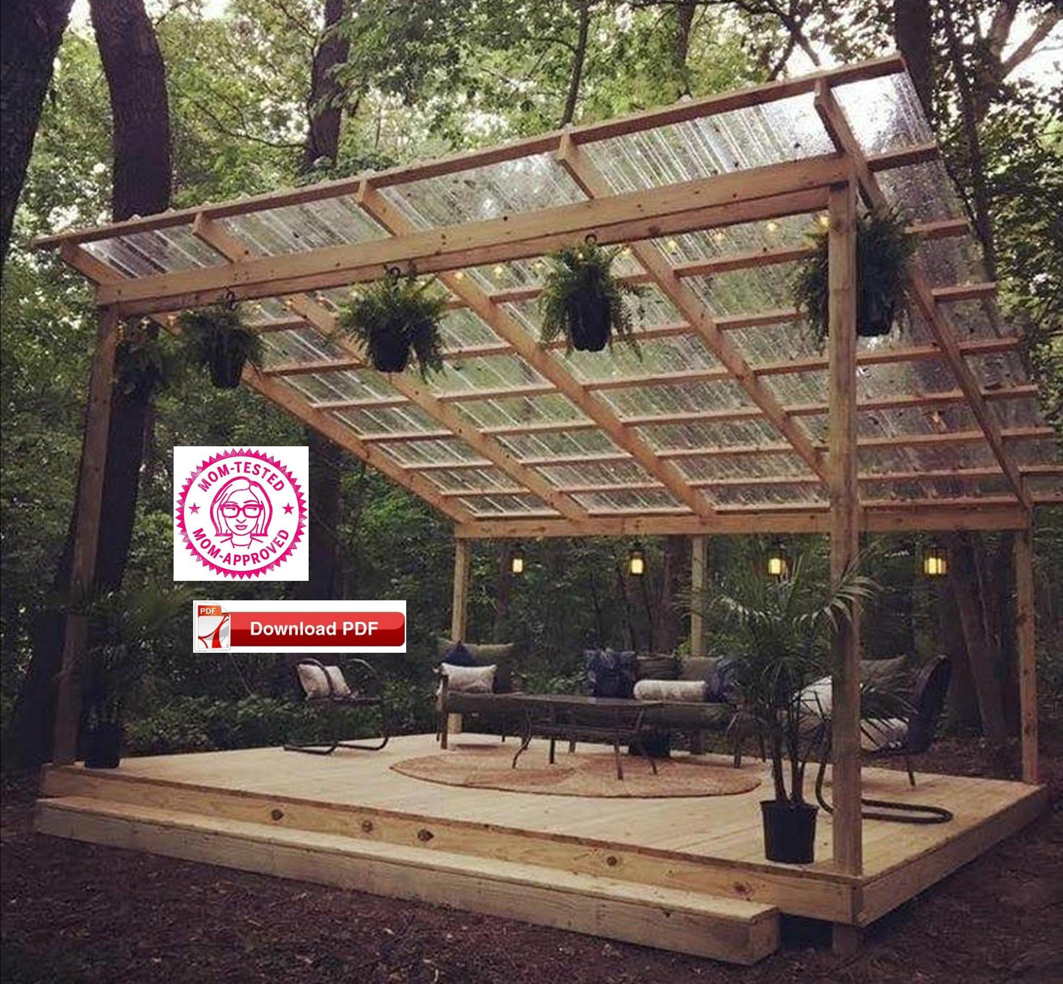 Shelter Plan/Shelter Pavilion plan/patio shelter plan/roofed Etsy