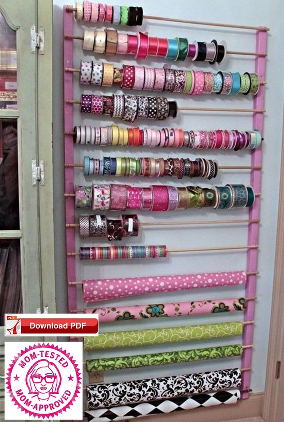 Craft Room Organizer Plan/ribbon Holder Plan/wrapping Paper Holder