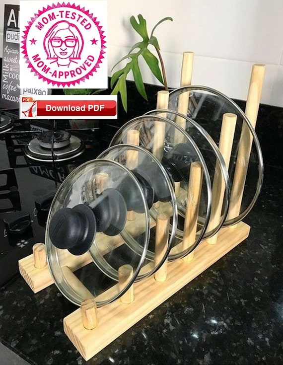 Organisateur de Couvercles de Casserole avec Ventouse pour Porte de Armoire, Support De Couvercle À Ventouse Murale, Organisation Verticale Pour Ustensiles De Cuisine Planche À Découper Porte