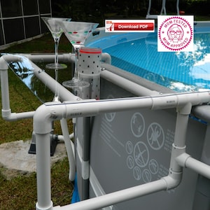 Plan de rebord de boisson de piscine/plan de rebord de bar de piscine/plan de rebord de bar de piscine/plan d'étagère de piscine/plan de rebord de piscine/plan d'étagère de boisson/plan de rebord de boisson/plan de pdf/PVC/plan