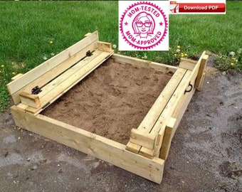 sandbox plan/playground plan/playground equipment plan/outdoor play plan/covered sandbox plan/wood pdf pattern/pdf pattern/pdf plan/pdf/plan