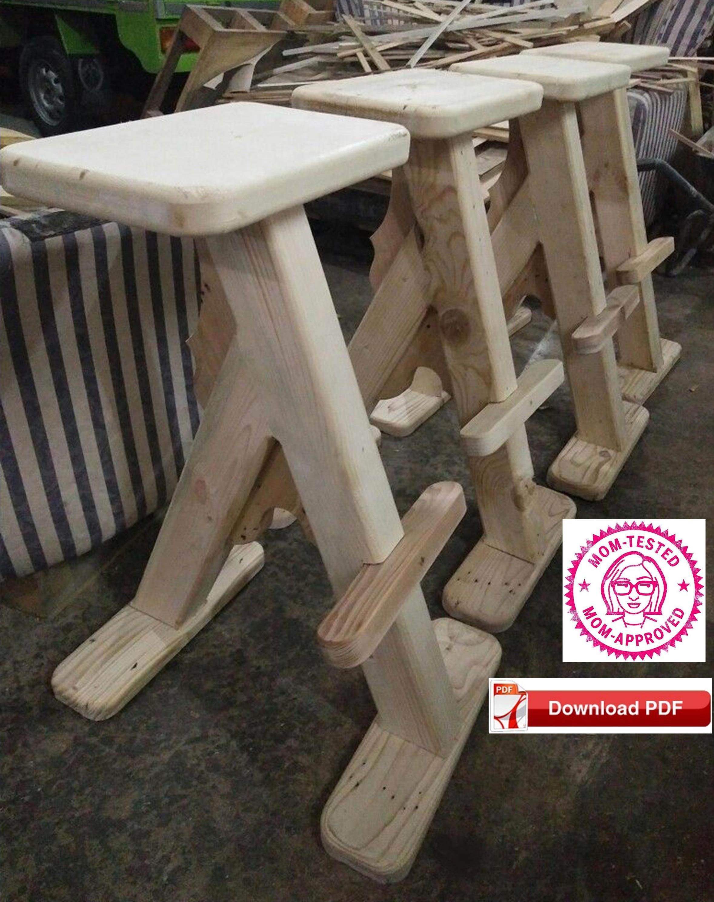 Como hacer una SILLA ESCALERA de madera sólida DIY Step Ladder Chair Easy 