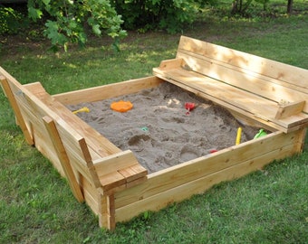 Playground Plan/sandbox Plan/sand Box Plan/sandbox With Bench Plan - Main Image