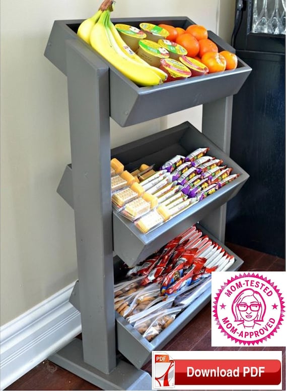 Snack Stand Plan/snack Rack Stand Plan/wood Stand Plan/pantry Stand  Plan/kitchen Stand Plan/pdf Plan/wood Pattern/wood Snack Stand Plan/pdf 