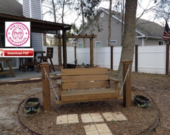 Swing plan/yard swing plan/Patio Swing Plan/Porch Swing Plan/wood swing plan/swing pattern/garden swing plan/lawn swing plan/pdf plan/pdf