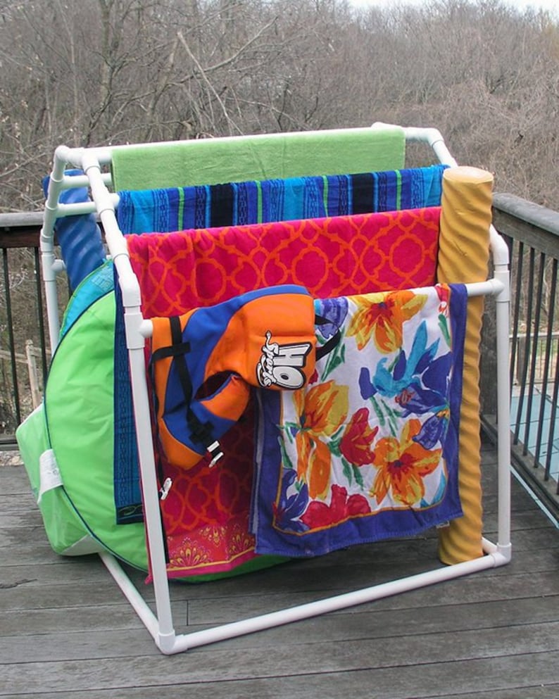 Pool Towel Drying Rack Plan/pool Towel Rack Plan/pvc Towel Etsy