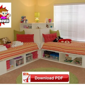 kids bed plan/corner bed plan/storage Plan/guest bed plan/bed Plan/toddler bed Plan/bedoom storage plan/day bed plan/wood project plan/pdf