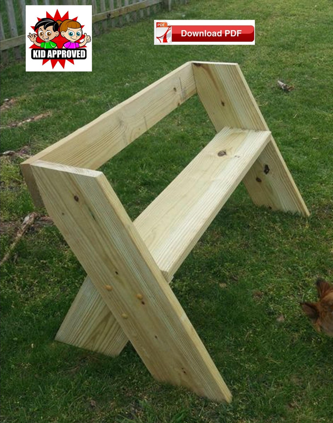 Kids Bench Plan/reading Bench Plan/reading Chair Plan/toddler Bench