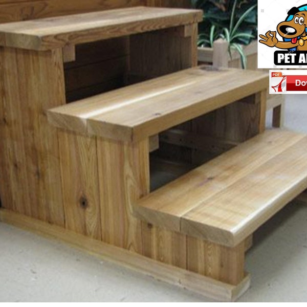 Pet Step Plan/Bed Step Plan/Pet access step plan/bed pet step plan/wood dog step plan/couch step plan/Dog Bed Step Plan/Pet Couch Step plan
