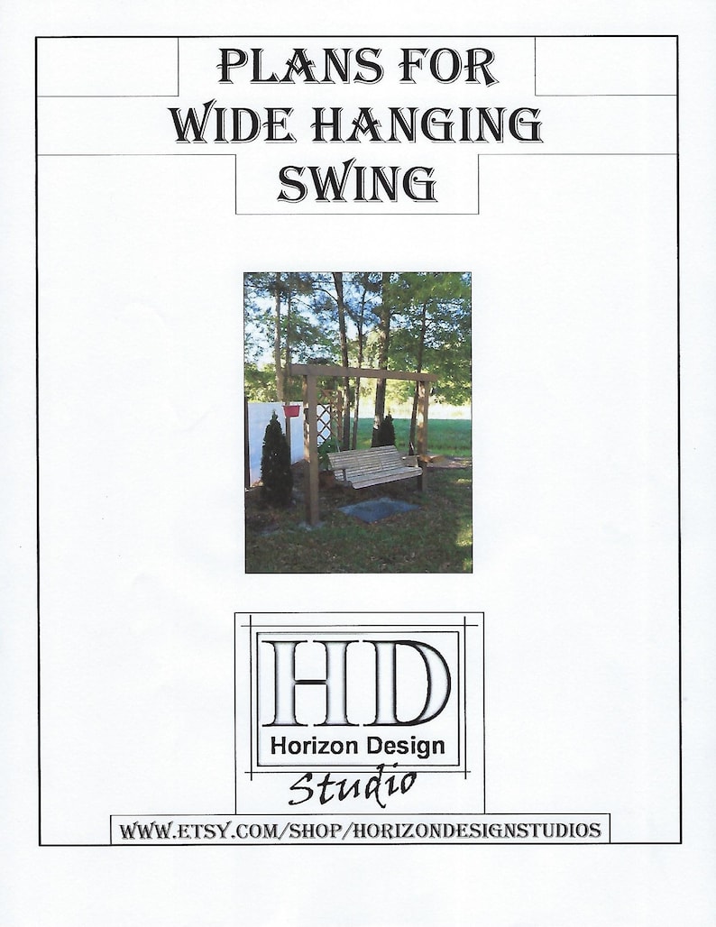 Swing Plan/diy Swing Plan/patio Swing Plan/porch Swing Etsy