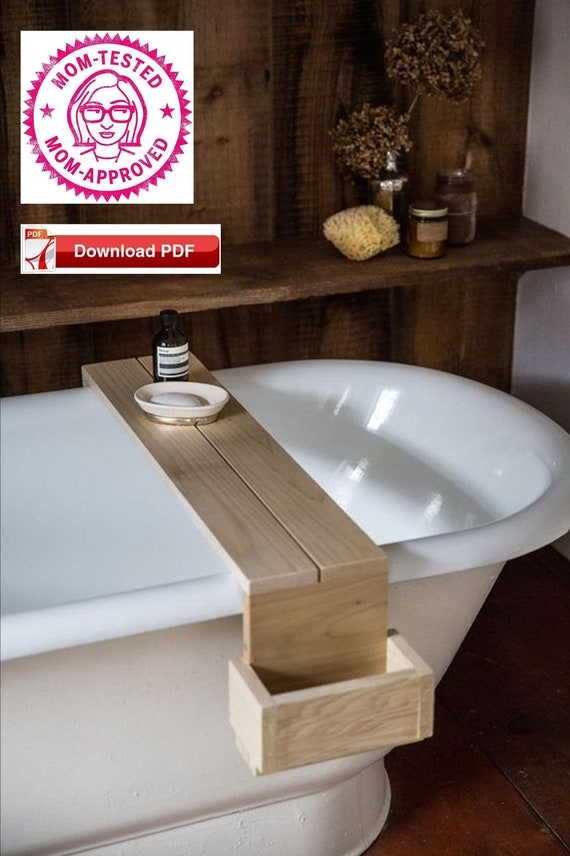 Bath Tray Plan/Bath Caddy Plan/Bathtub Caddy Plan/Wood Tray Plan/tub caddy  plan/tub tray plan/wood plan/wood pattern/soap shelf plan/pdf