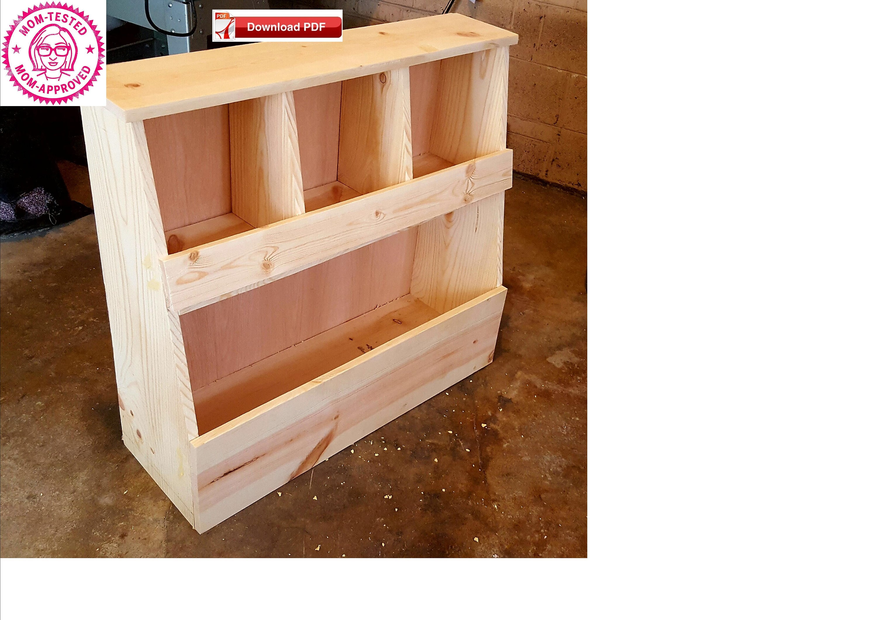 Toy Storage Bin Plan/Bin Pattern/Wood Toy Storage Bin plan/craft storage bin plan/Storage bin plan/wood pattern/pdf plan/bin plan/template