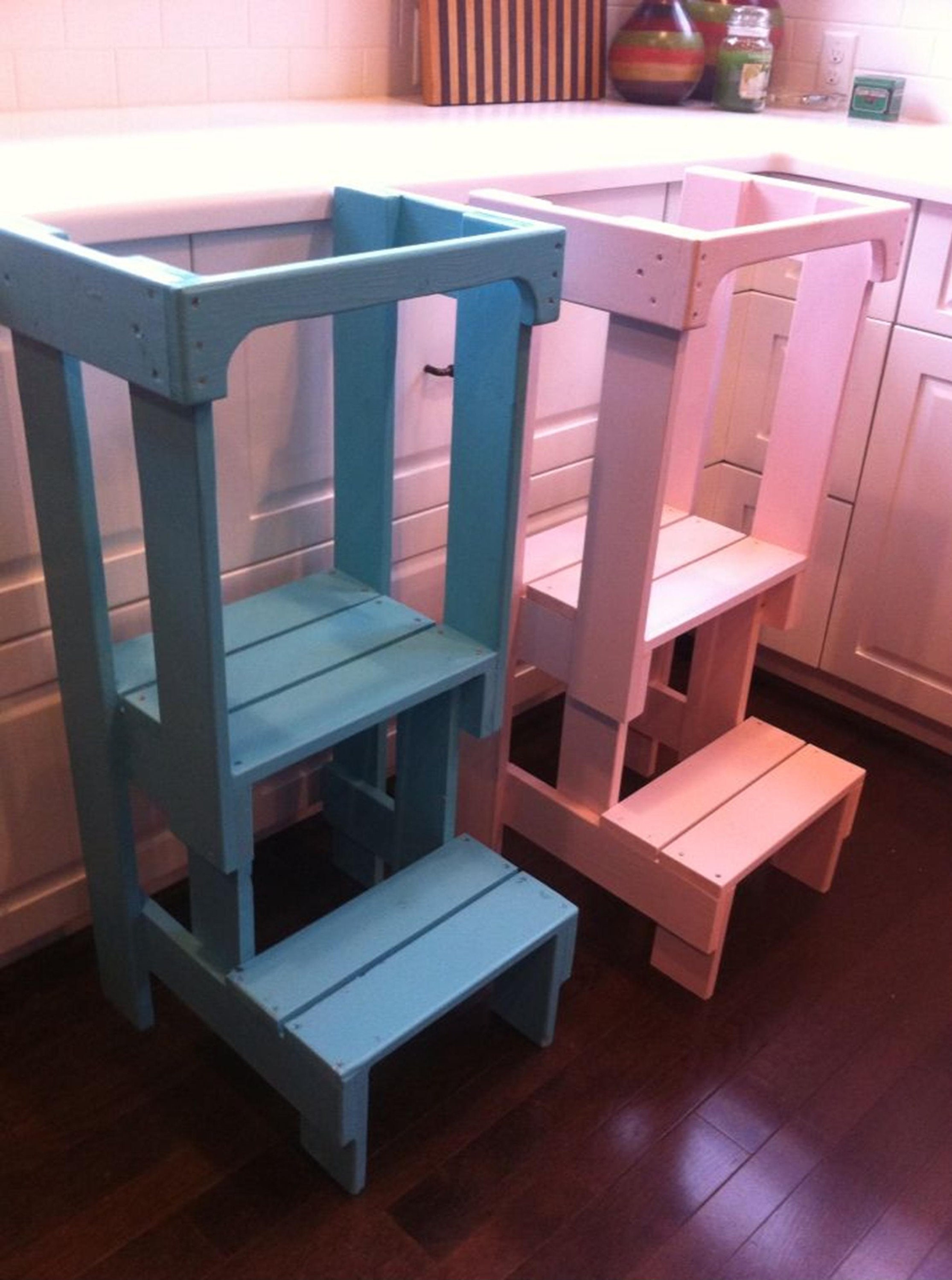 Kids kitchen stool diy hotsell