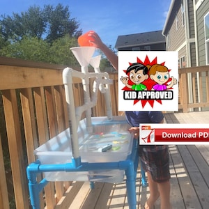 Sensory Table pvc pipe plan/DIY Water Table PDF plan/pvc kids outdoor play station-collapsable plan/sand play table plan/summer fun PDF/pvc
