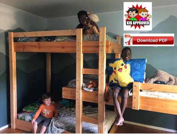 triple bunk beds for toddlers