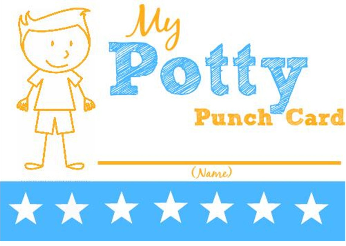 Potty Training Punch Card Download/potty Punch Card Pdf/potty - Etsy