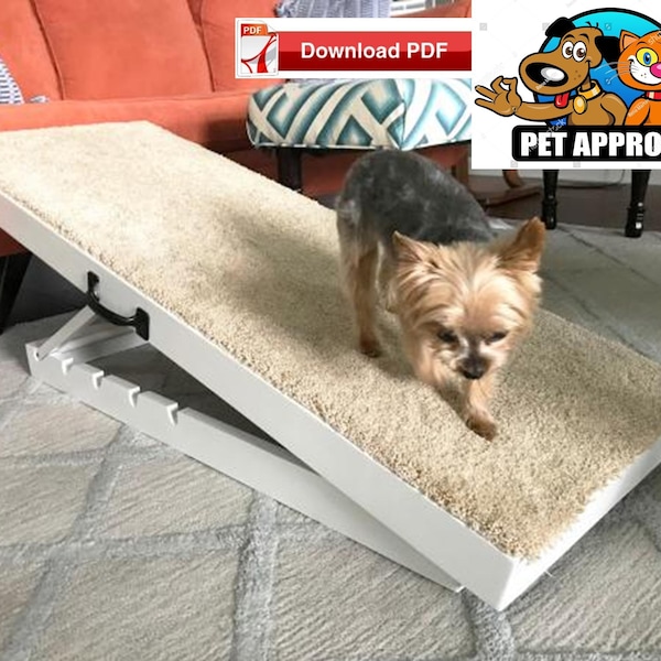 Adjustable Pet Ramp Plan/Dog Ramp Plan/Animal Ramp Plan/Cat Ramp Plan/PDF Plan/woodcraft Plan/wood plan/bed ramp plan/furniture ramp plan/rv