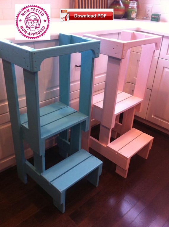 Toddler Tower Plan toddler Stand Plan kids Tower Plan wood Kitchen