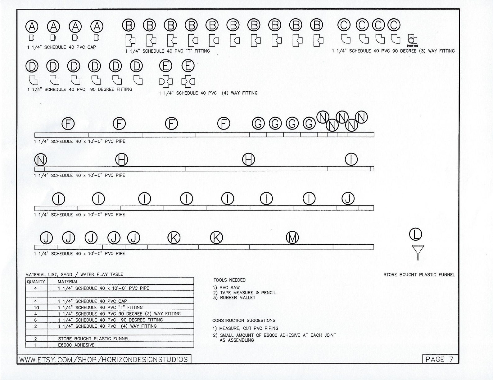 Sensory Table pvc pipe plan/DIY Water Table PDF plan/pvc kids Etsy