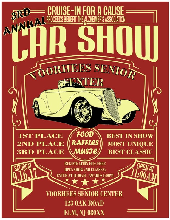 Car Show Flyer Etsy